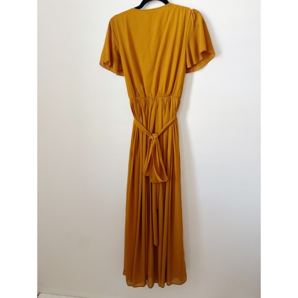 Baltic Born Kristina Maxi Dress Mustard Gold Yellow M - Picture 4 of 7